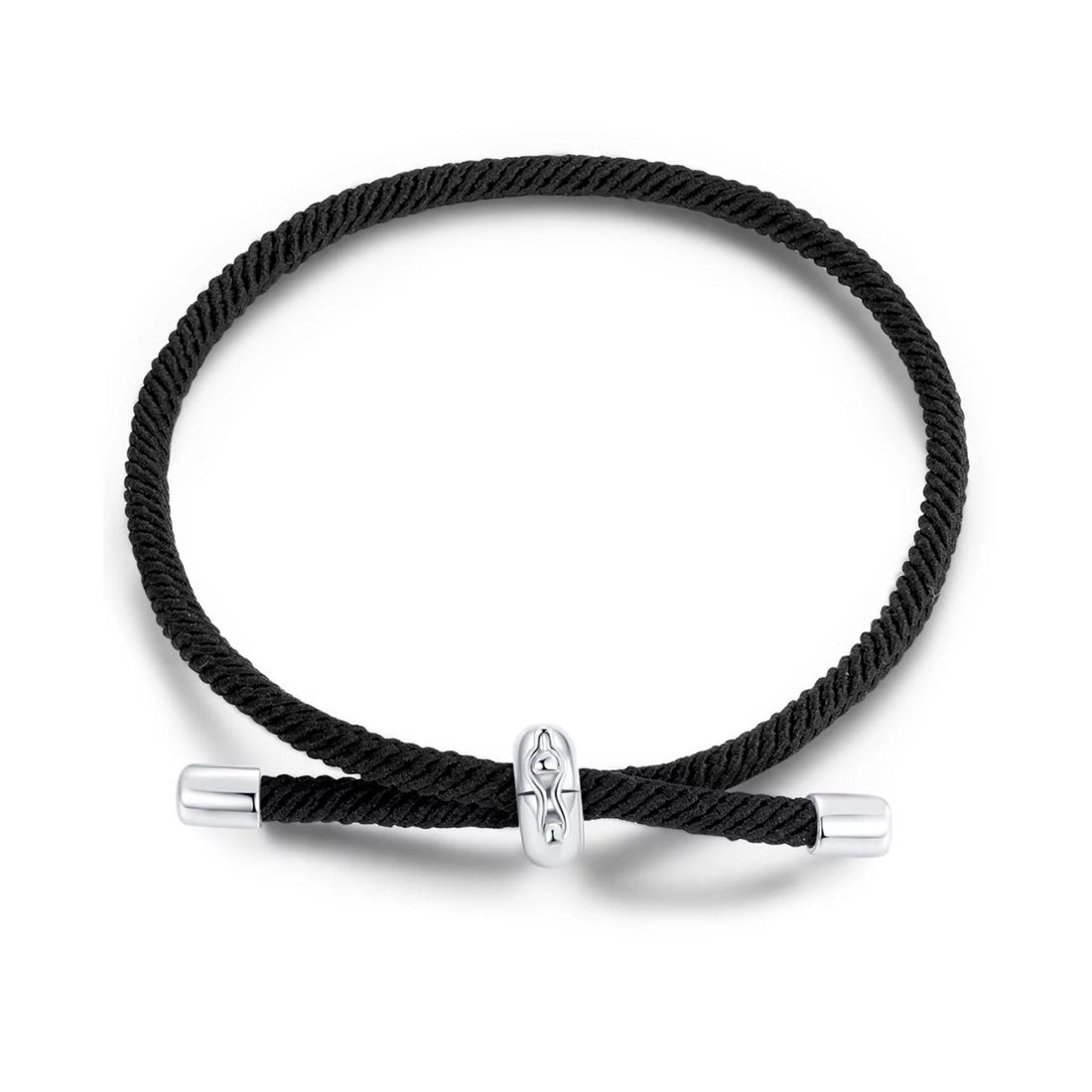 Bratara cu snur Black Knot, Argint 925, Pentru Femei