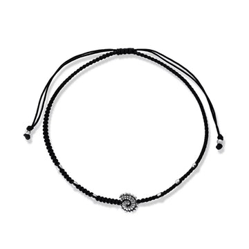 Bratara cu snur Black Sea Snail, Argint 925, Pentru Femei