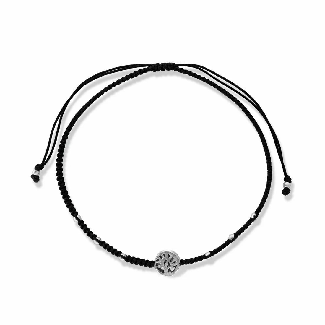 Bratara cu snur Black Tree, Argint 925, Pentru Femei