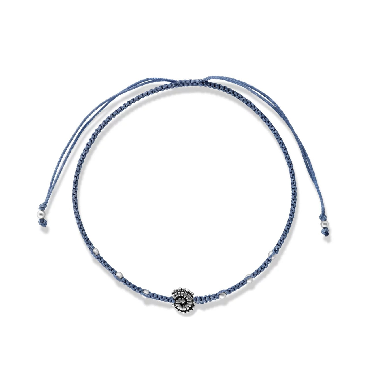 Bratara cu snur Blue Sea Snail, Argint 925, Pentru Femei