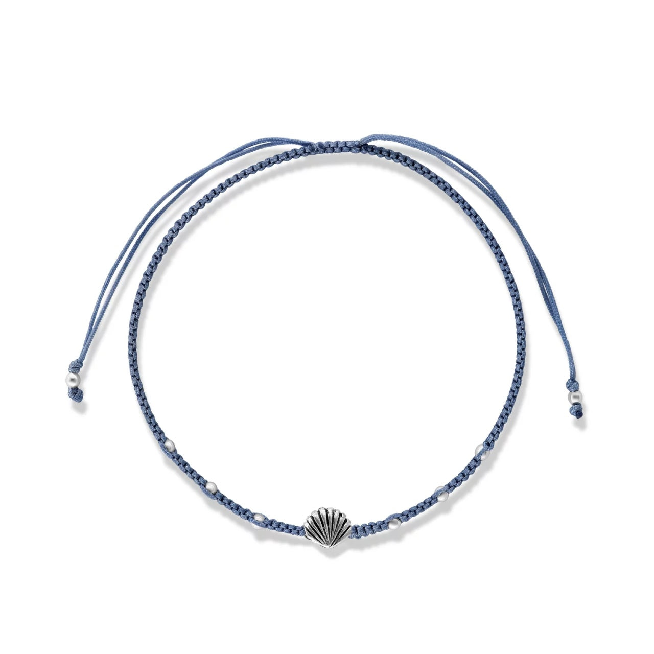 Bratara cu snur Blue Shell, Argint 925, Pentru Femei