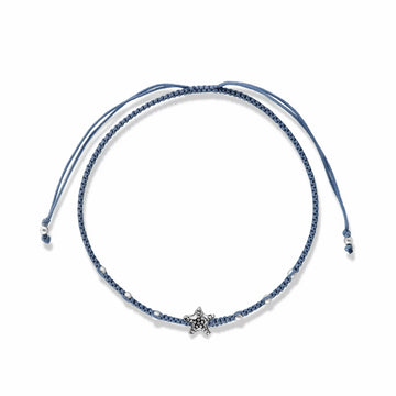 Bratara cu snur Blue Starfish, Argint 925, Pentru Femei