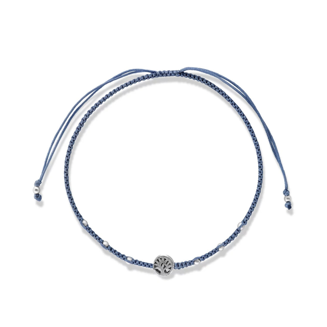 Bratara cu snur Blue Tree, Argint 925, Pentru Femei