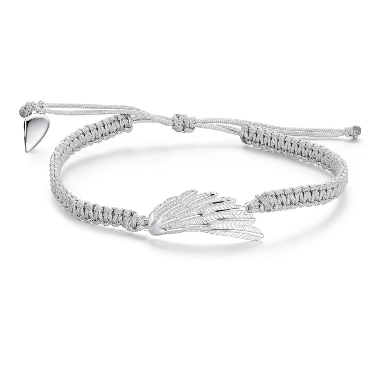 Bratara cu snur Couple Angel Wing, Argint 925, Pentru Femei 3.50g