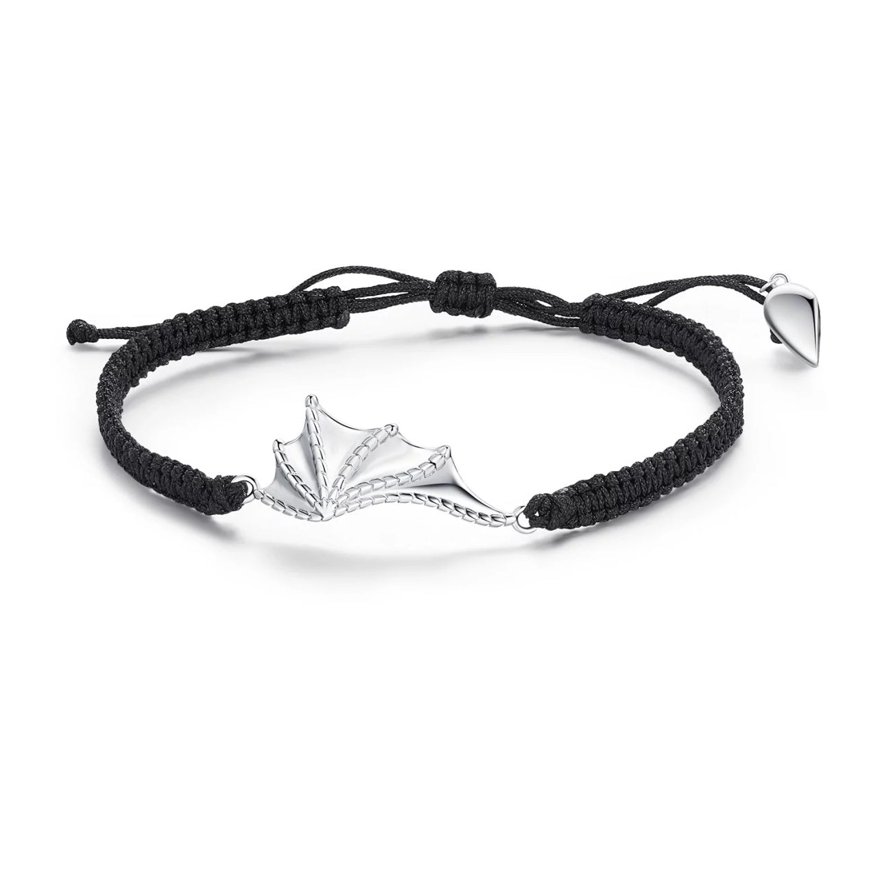 Bratara cu snur Couple Demon Wing, Argint 925, Pentru Femei 1.99g