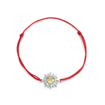 Bratara cu snur Glowing Sun, Argint 925, Pentru Femei