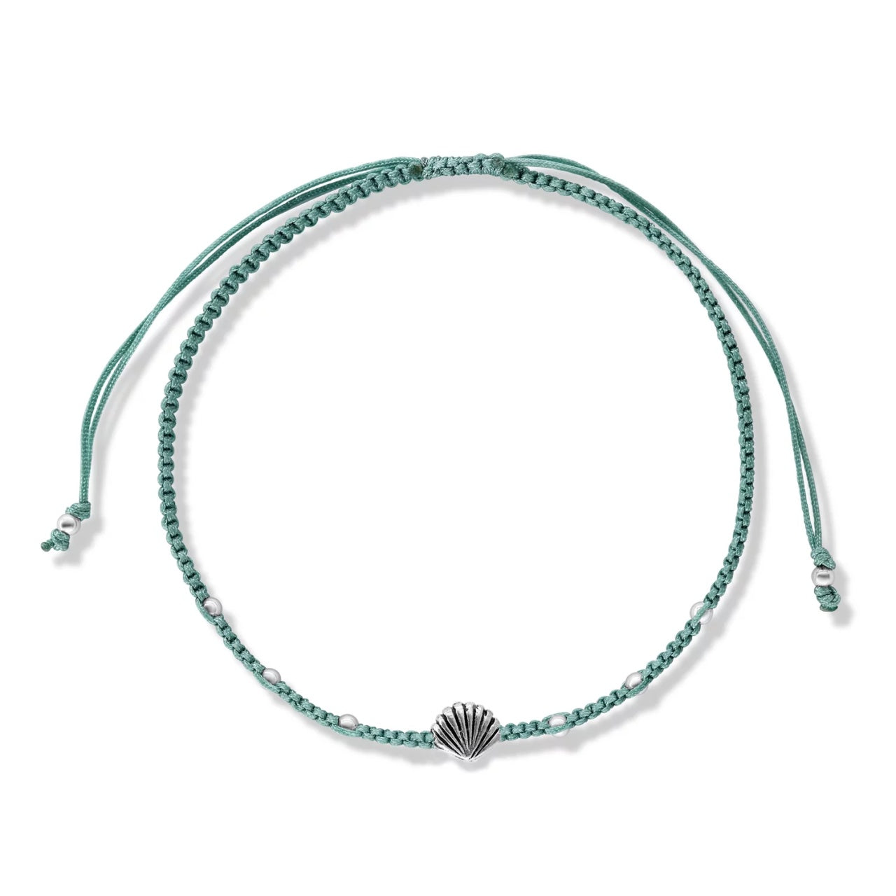 Bratara cu snur Green Shell, Argint 925, Pentru Femei
