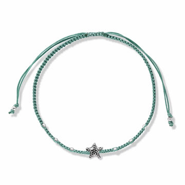 Bratara cu snur Green Starfish, Argint 925, Pentru Femei