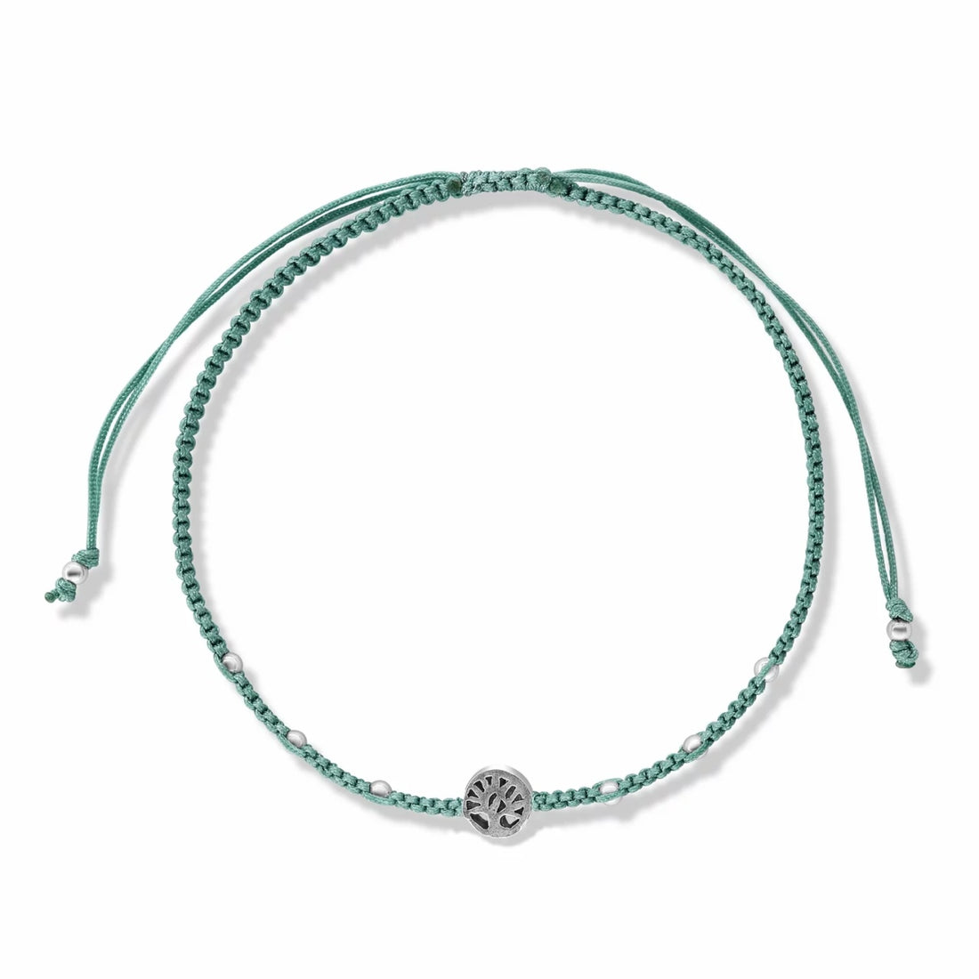 Bratara cu snur Green Tree, Argint 925, Pentru Femei