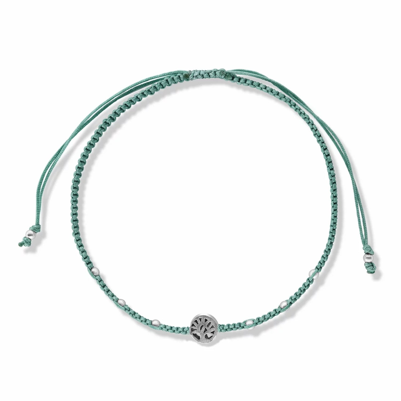 Bratara cu snur Green Tree, Argint 925, Pentru Femei