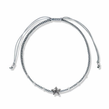 Bratara cu snur Grey Starfish, Argint 925, Pentru Femei