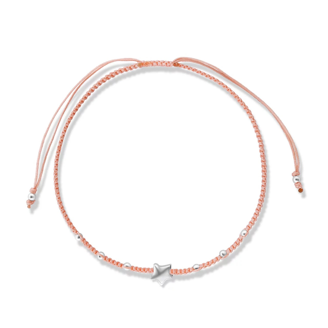 Bratara cu snur Orange Star, Argint 925, Pentru Femei
