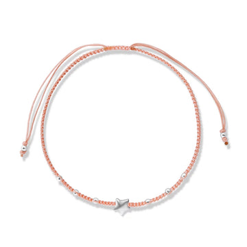 Bratara cu snur Orange Star, Argint 925, Pentru Femei