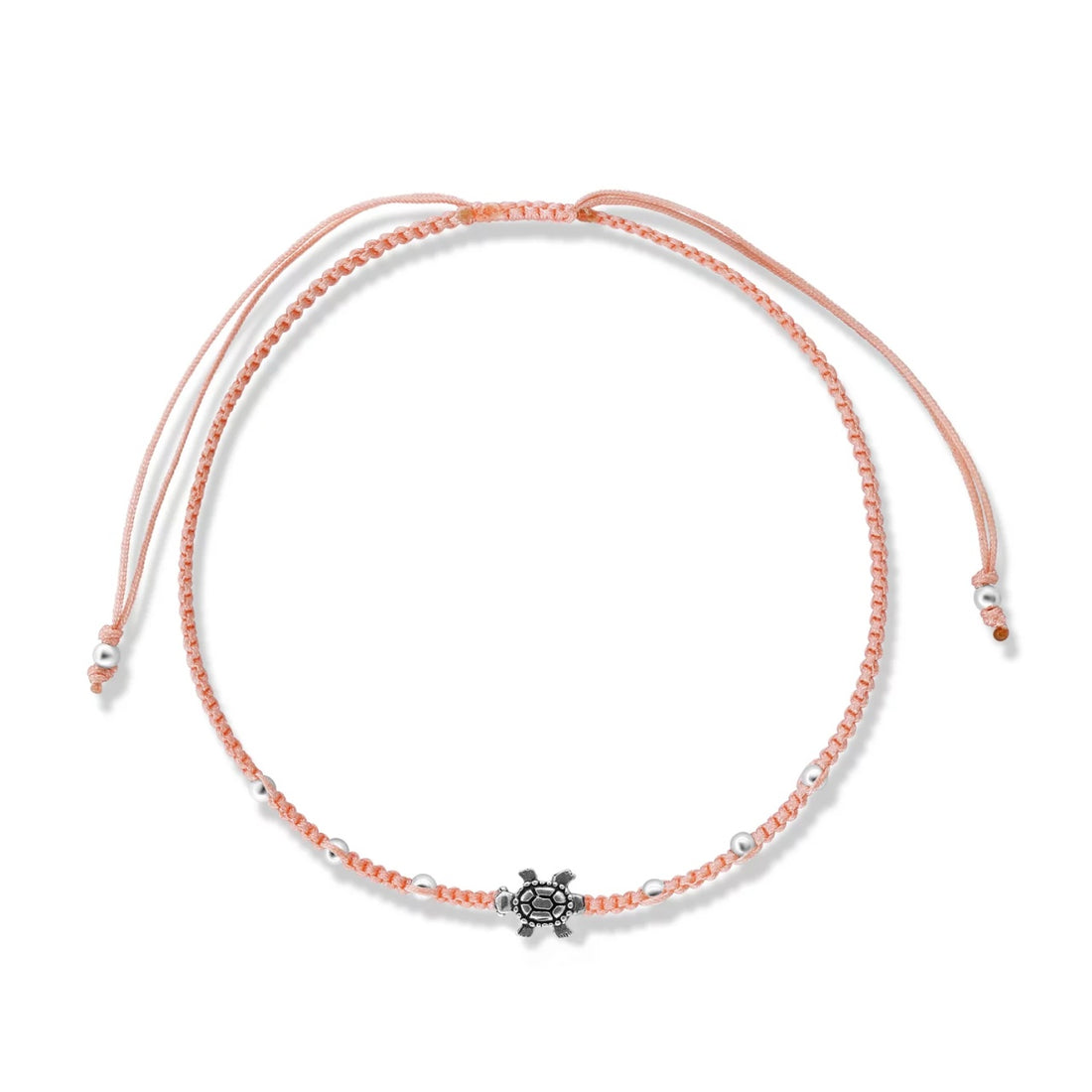 Bratara cu snur Orange Turtle, Argint 925, Pentru Femei