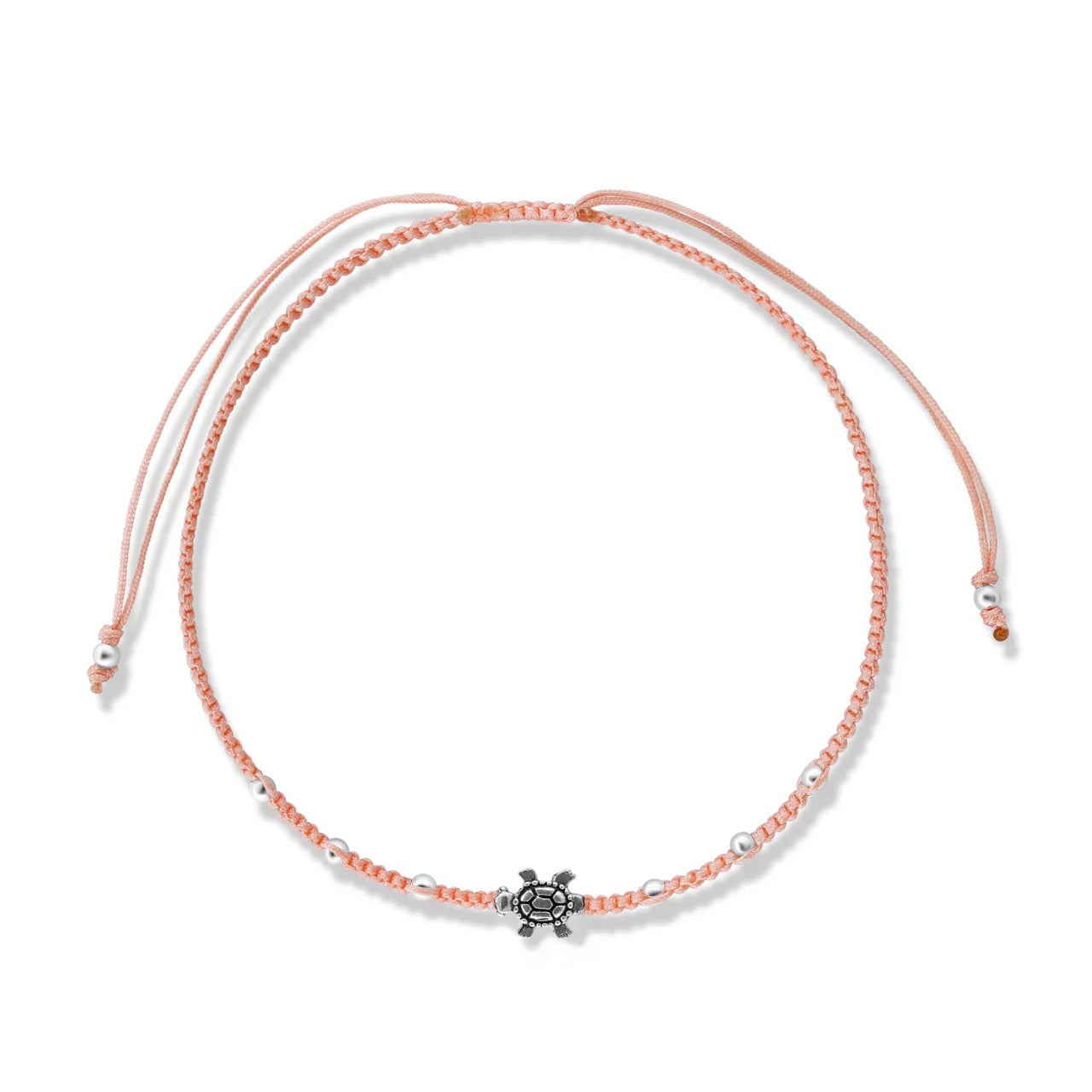 Bratara cu snur Orange Turtle, Argint 925, Pentru Femei