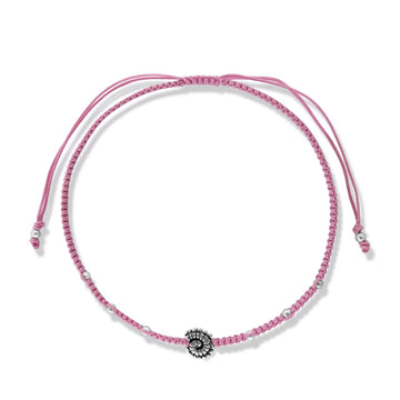 Bratara cu snur Pink Sea Snail, Argint 925, Pentru Femei