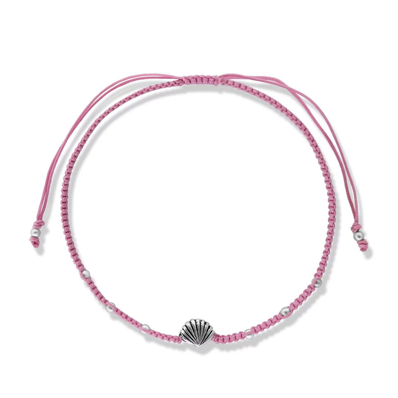 Bratara cu snur Pink Shell, Argint 925, Pentru Femei
