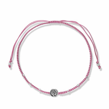 Bratara cu snur Pink Tree, Argint 925, Pentru Femei