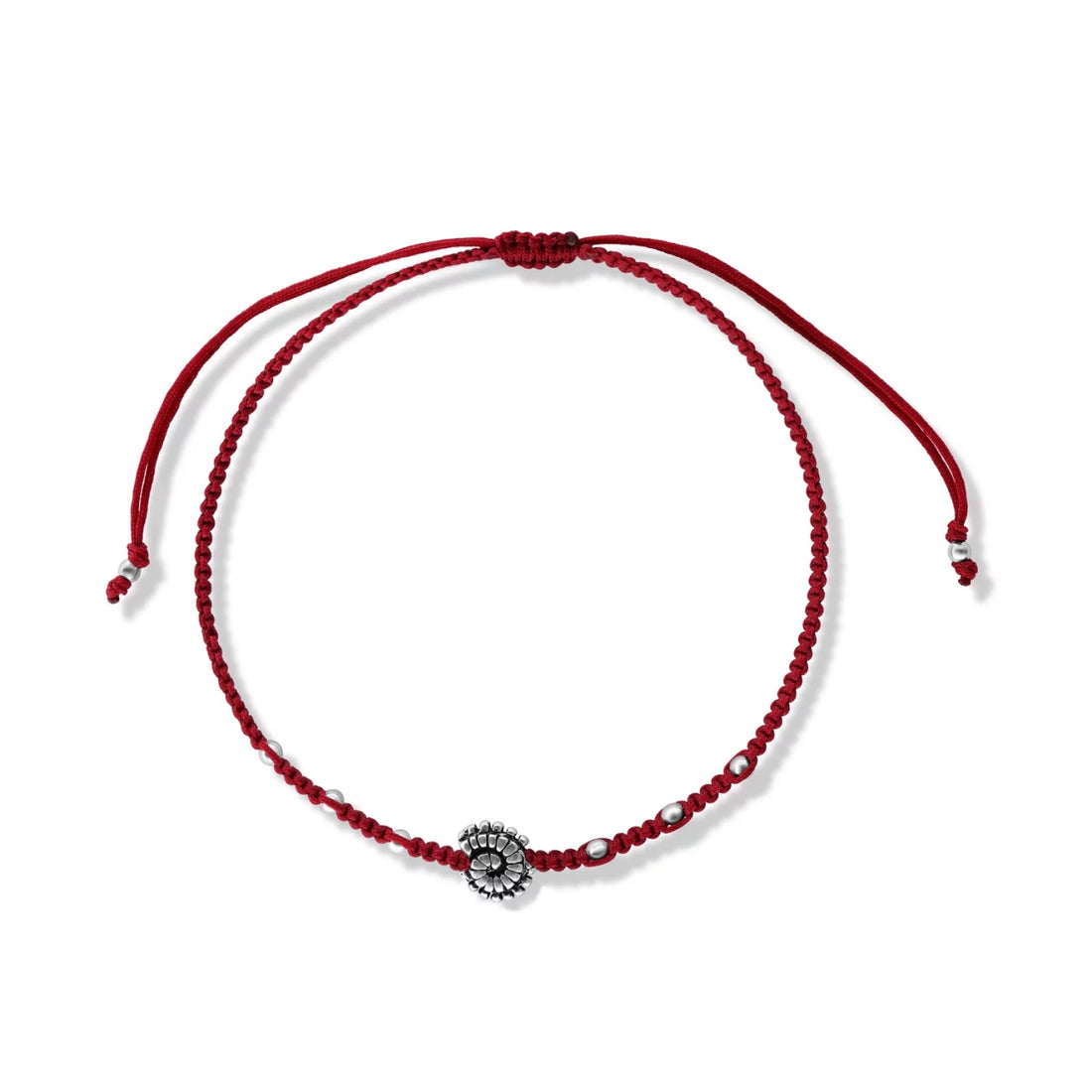 Bratara cu snur Red Sea Snail, Argint 925, Pentru Femei