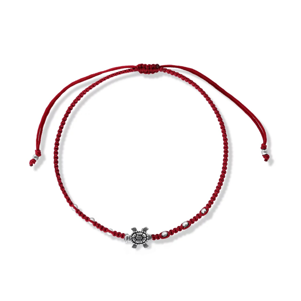 Bratara cu snur Red Turtle, Argint 925, Pentru Femei