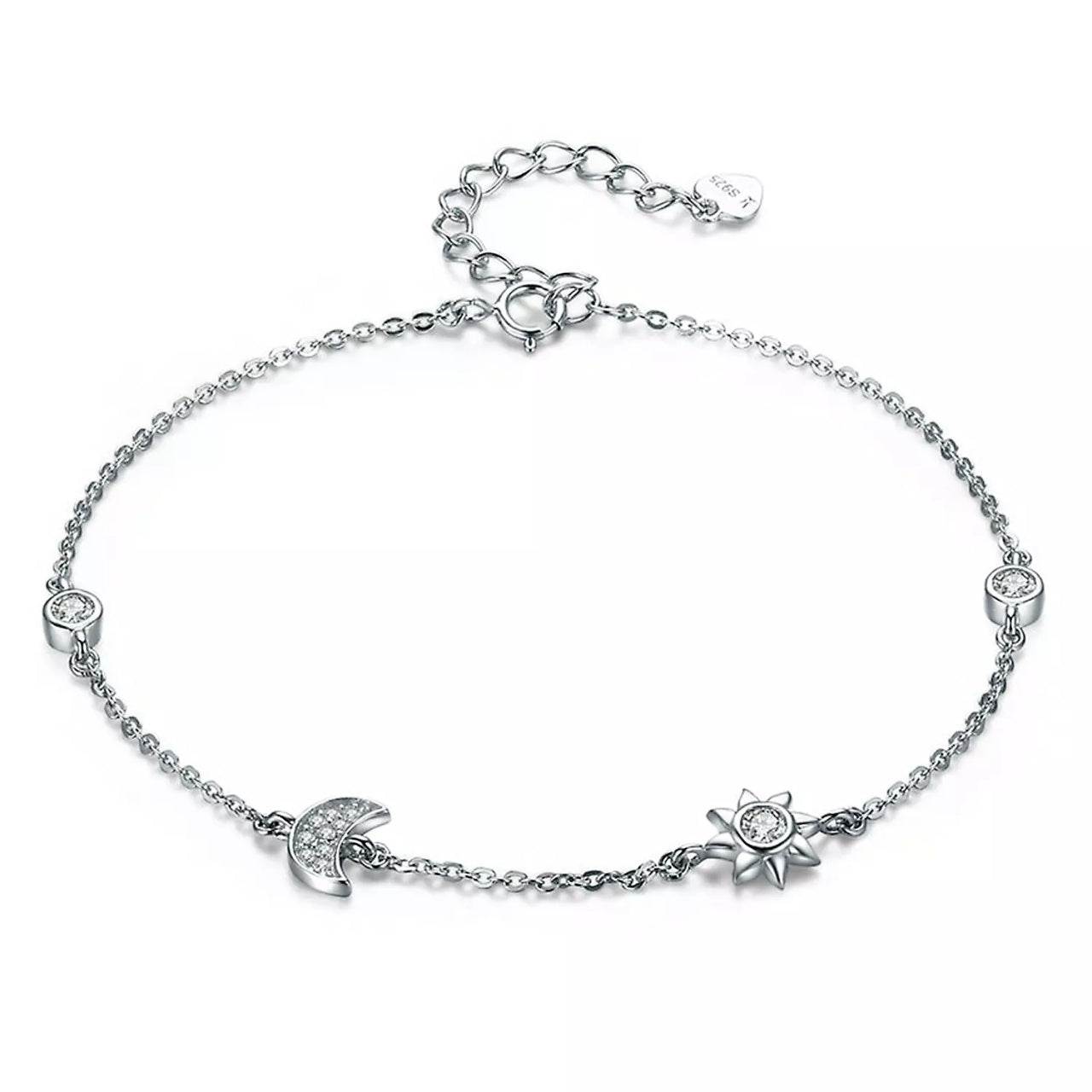 Bratara din argint Beautiful Sun & Moon, Argint 925, Pentru Femei