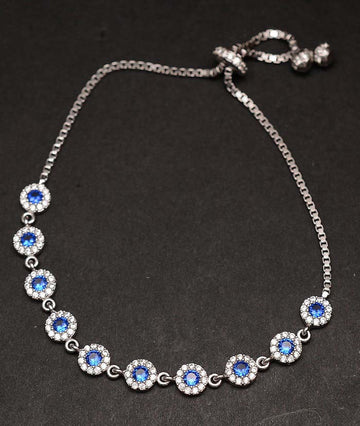 Bratara din Argint 925 Blue Eye Crystal Link