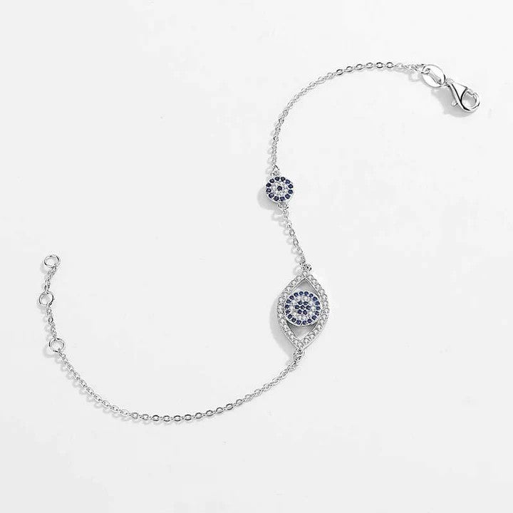 Bratara din Argint 925 BLUE EYES Tennis 2.3g