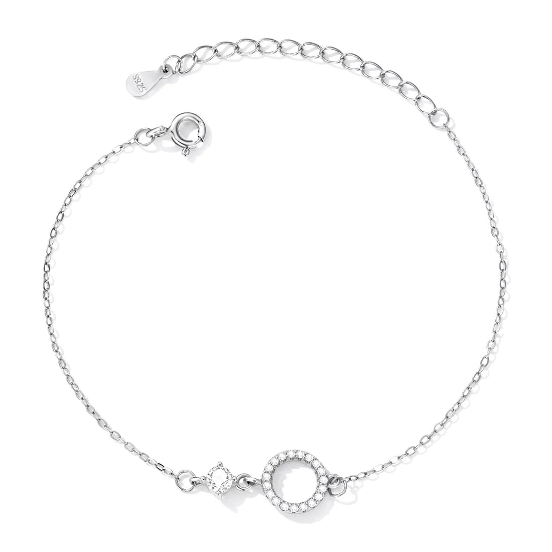 Bratara din argint Bright Circle, Argint 925, Pentru Femei