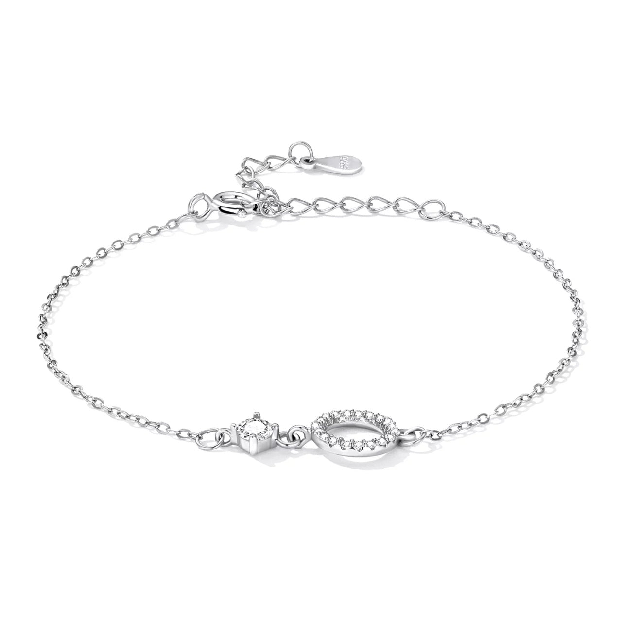 Bratara din argint Bright Circle, Argint 925, Pentru Femei