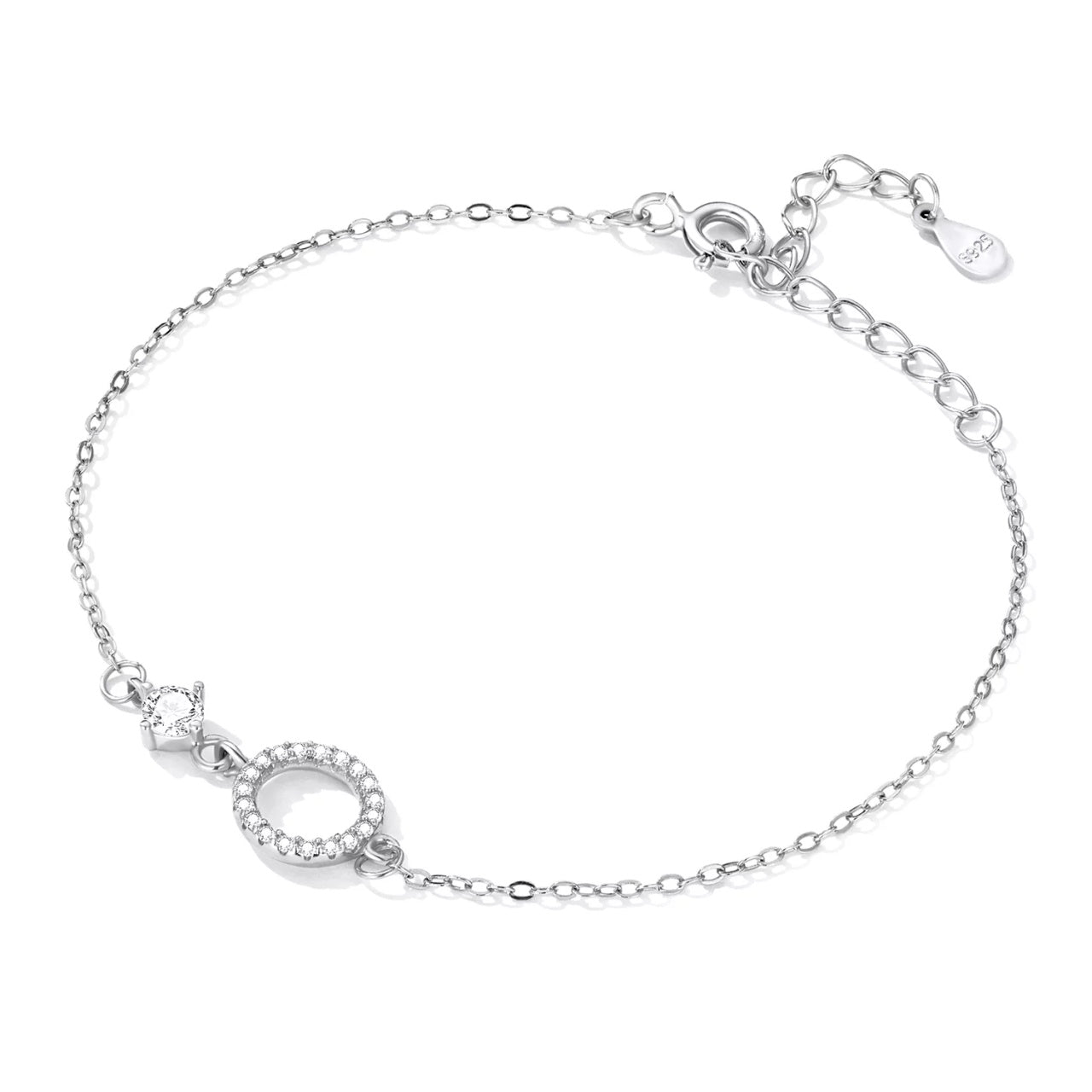 Bratara din argint Bright Circle, Argint 925, Pentru Femei
