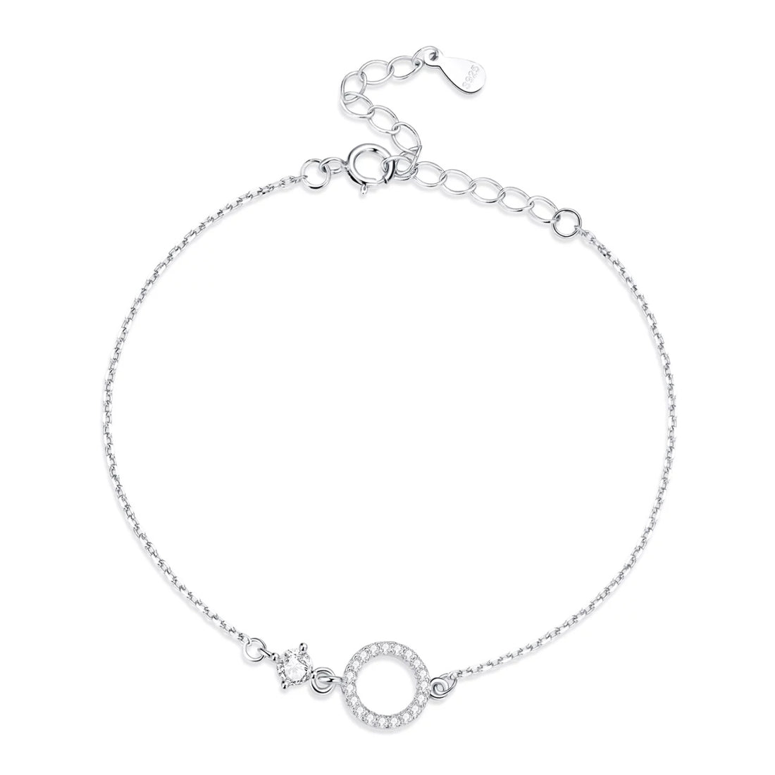 Bratara din argint Bright Circle, Argint 925, Pentru Femei