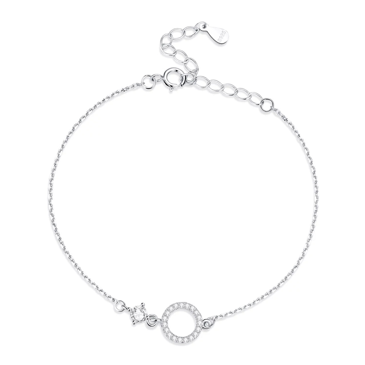 Bratara din argint Bright Circle, Argint 925, Pentru Femei