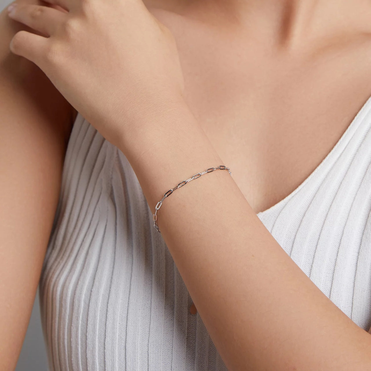 Bratara din argint Chain Bracelet Silver, Argint 925, Pentru Femei 0.95g