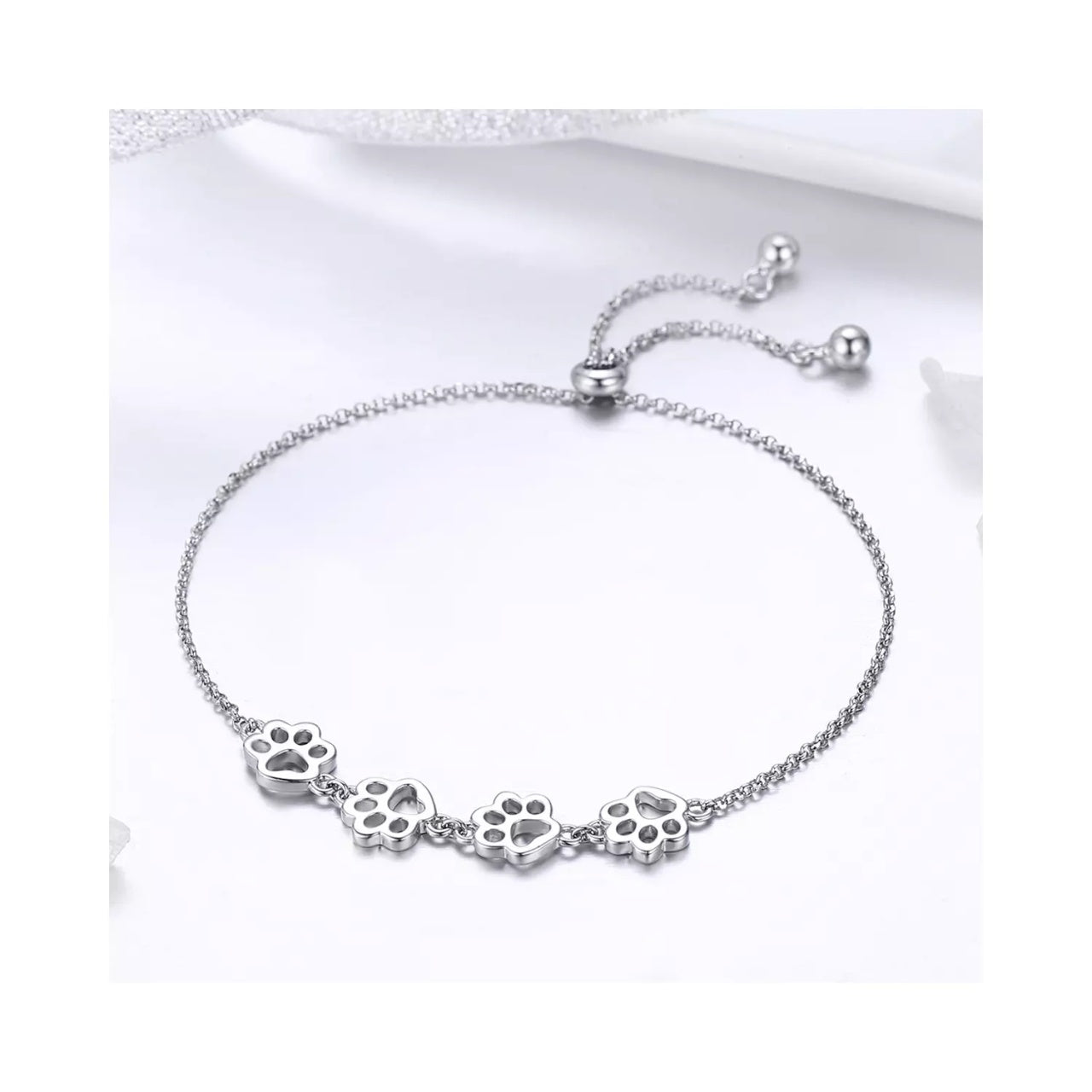 Bratara din argint cu Labute Argintii, Argint 925, Pentru Femei 3.26g