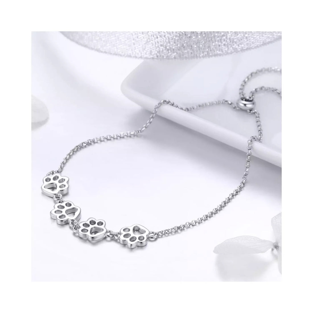 Bratara din argint cu Labute Argintii, Argint 925, Pentru Femei 3.26g