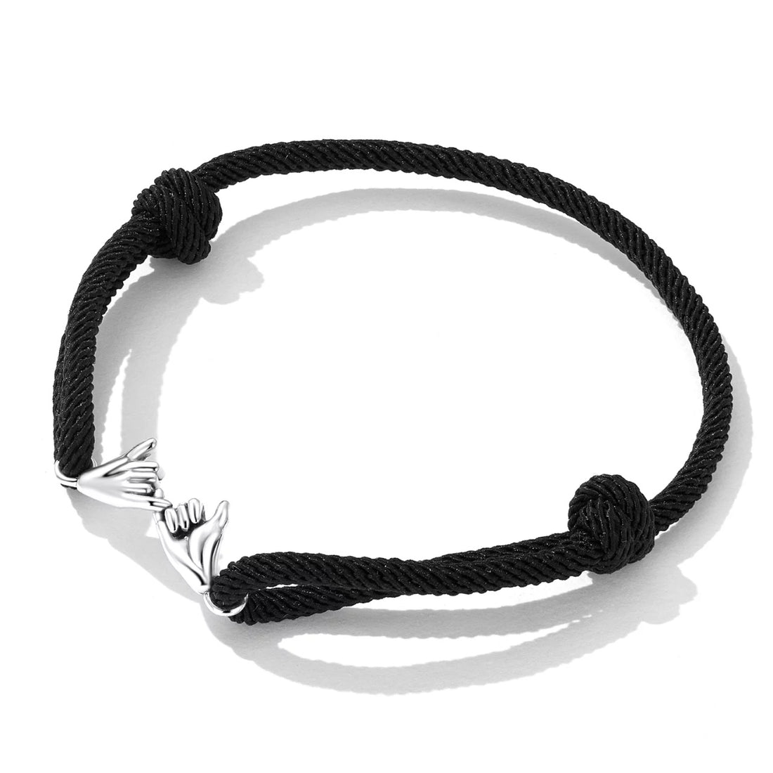 Bratara din argint cu snur Pinky Promise, Argint 925, Pentru Femei
