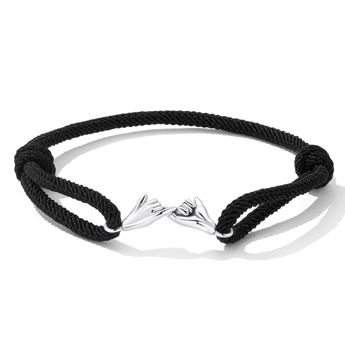 Bratara din argint cu snur Pinky Promise, Argint 925, Pentru Femei
