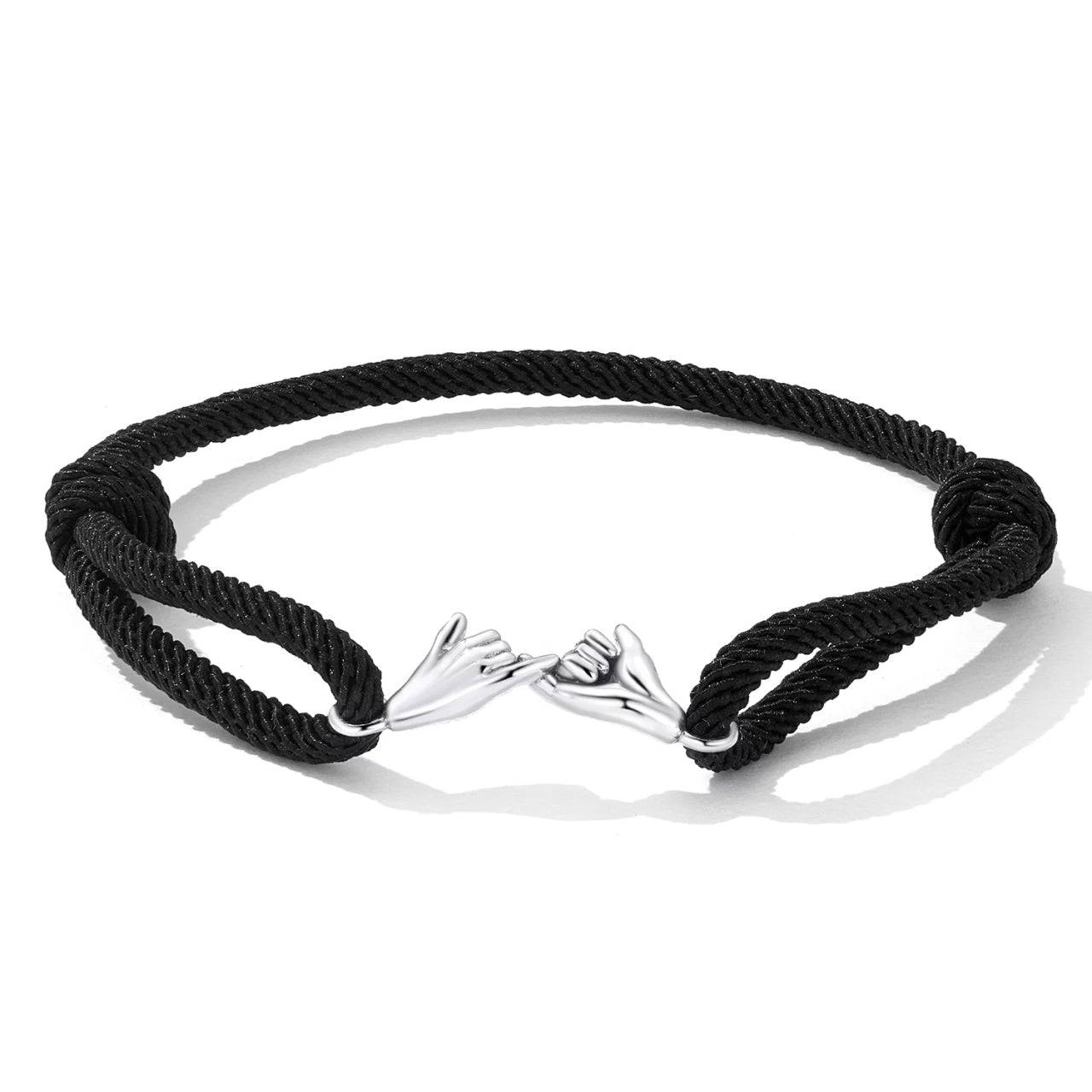 Bratara din argint cu snur Pinky Promise, Argint 925, Pentru Femei