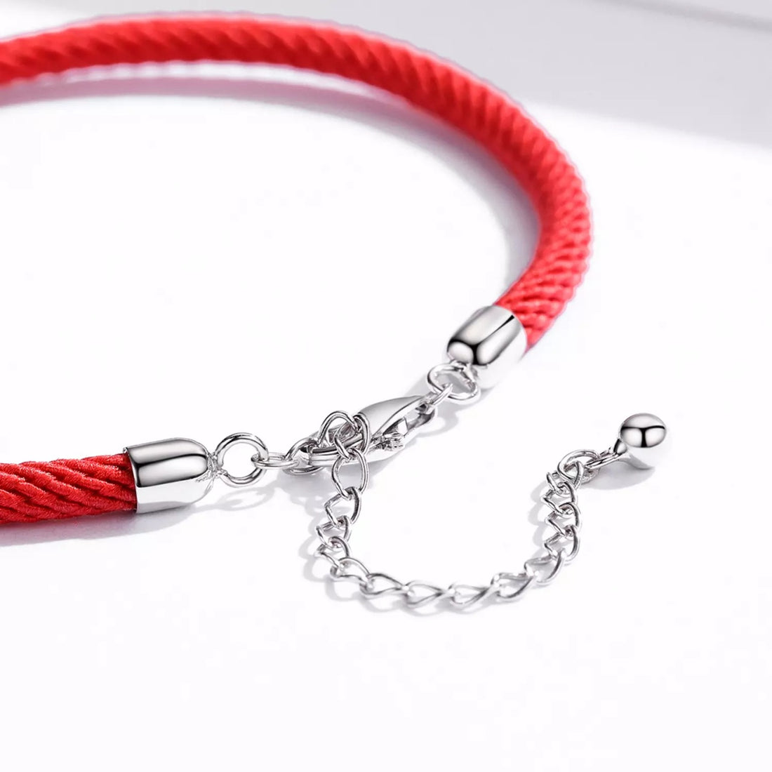 Bratara din argint cu snur Red Rope, Argint 925, Pentru Femei 1.31g