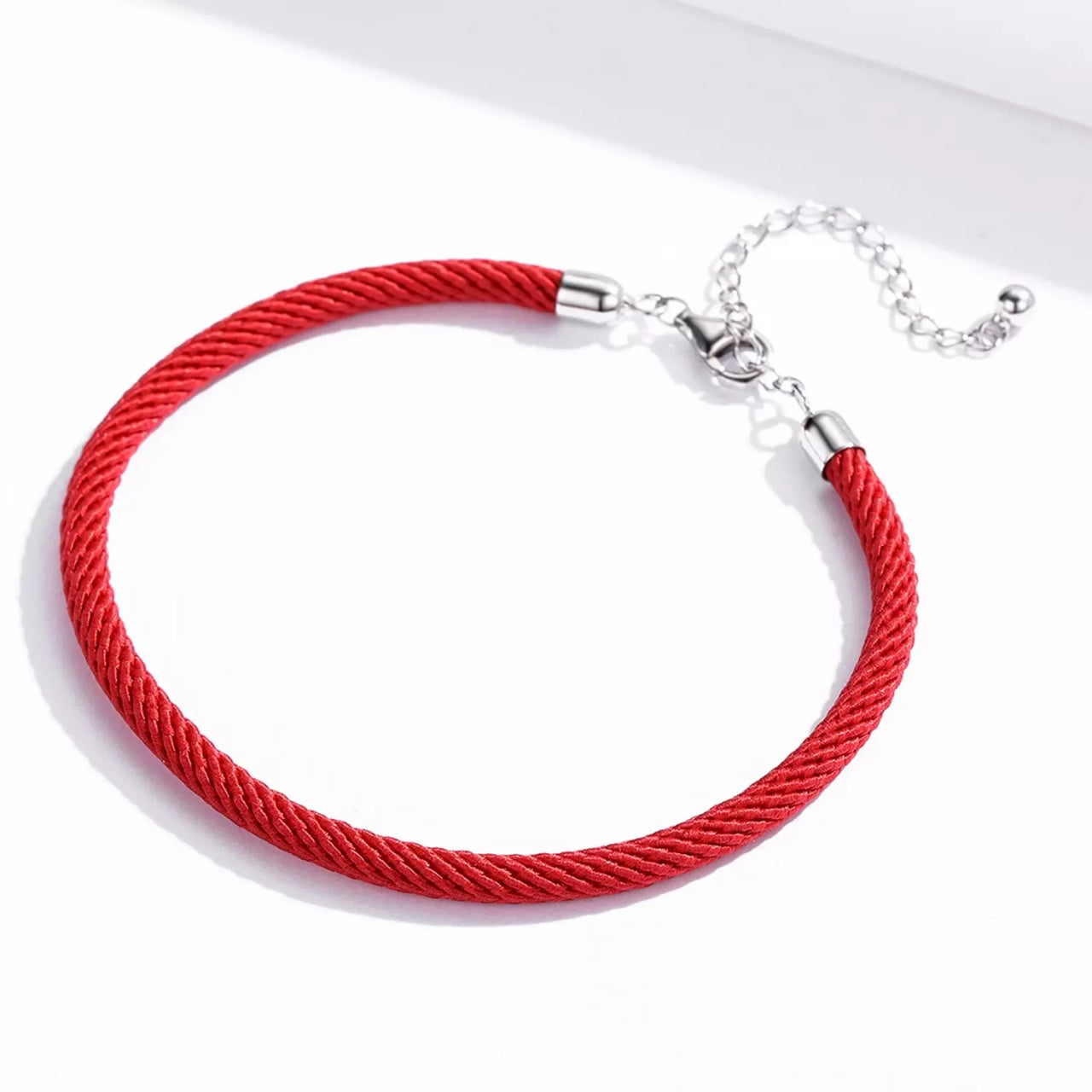 Bratara din argint cu snur Red Rope, Argint 925, Pentru Femei 1.31g