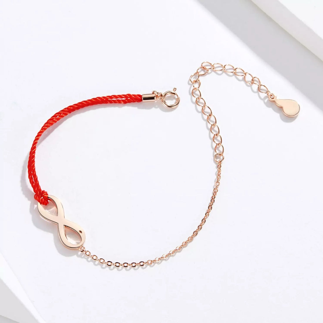 Bratara din argint cu snur Rose Gold Infinite, Argint 925, Pentru Femei 1.76g