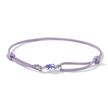 Bratara din argint cu snur Round Fish, Argint 925, Pentru Femei