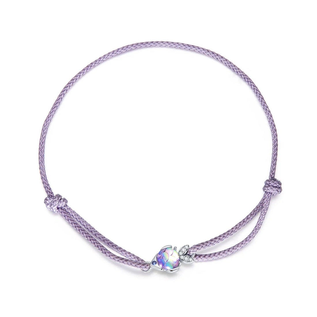 Bratara din argint cu snur Round Fish, Argint 925, Pentru Femei