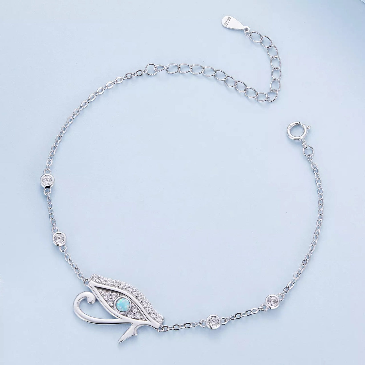 Bratara din argint Eye of Ra, Argint 925, Pentru Femei 3.13g