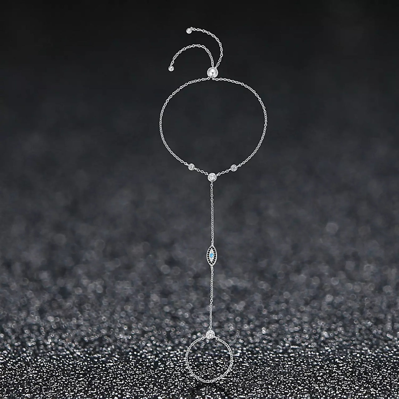 Bratara din argint Fancy Chain Ring, Argint 925, Pentru Femei