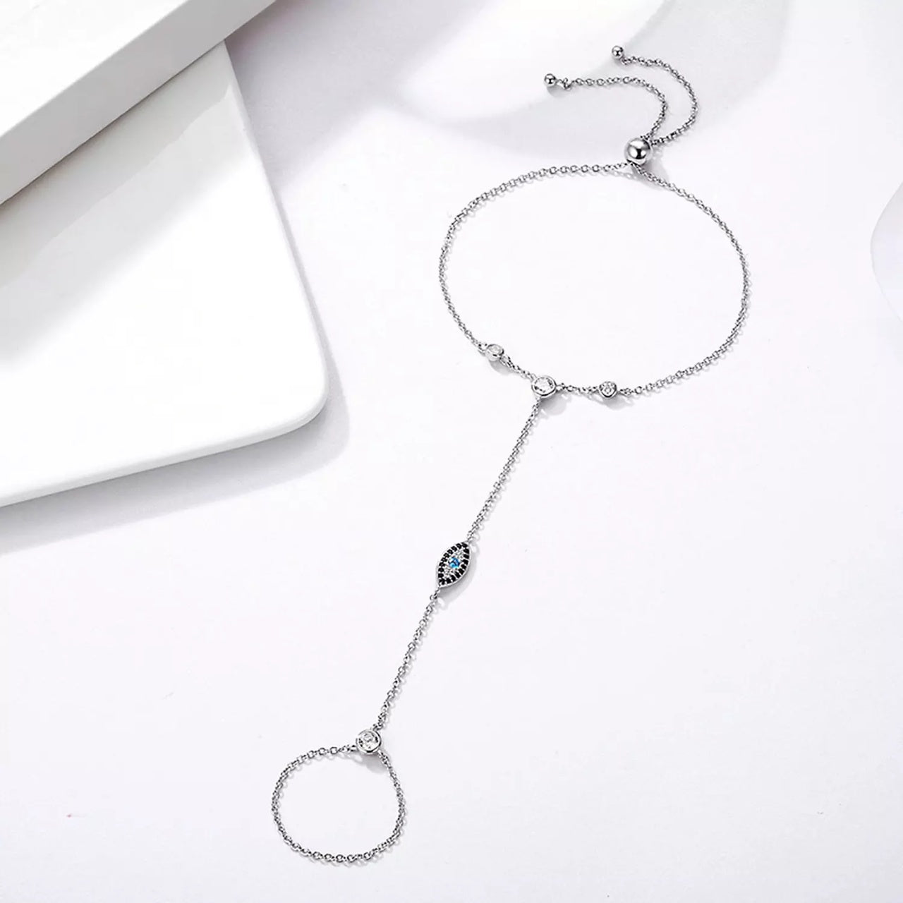 Bratara din argint Fancy Chain Ring, Argint 925, Pentru Femei