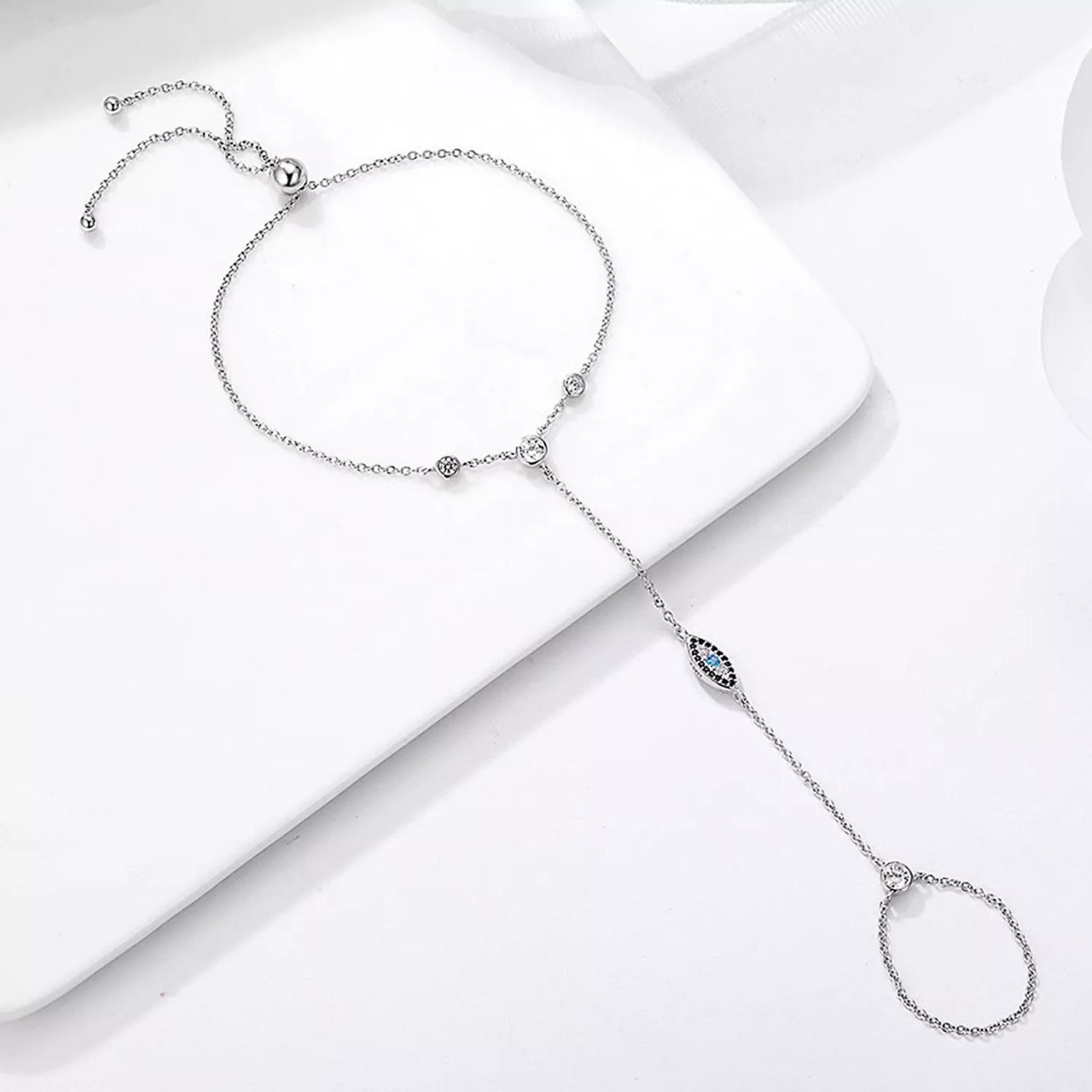 Bratara din argint Fancy Chain Ring, Argint 925, Pentru Femei