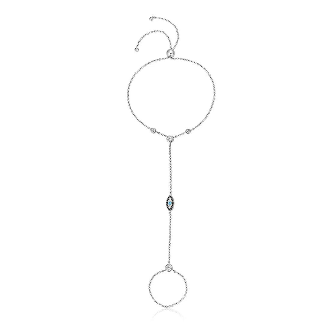 Bratara din argint Fancy Chain Ring, Argint 925, Pentru Femei