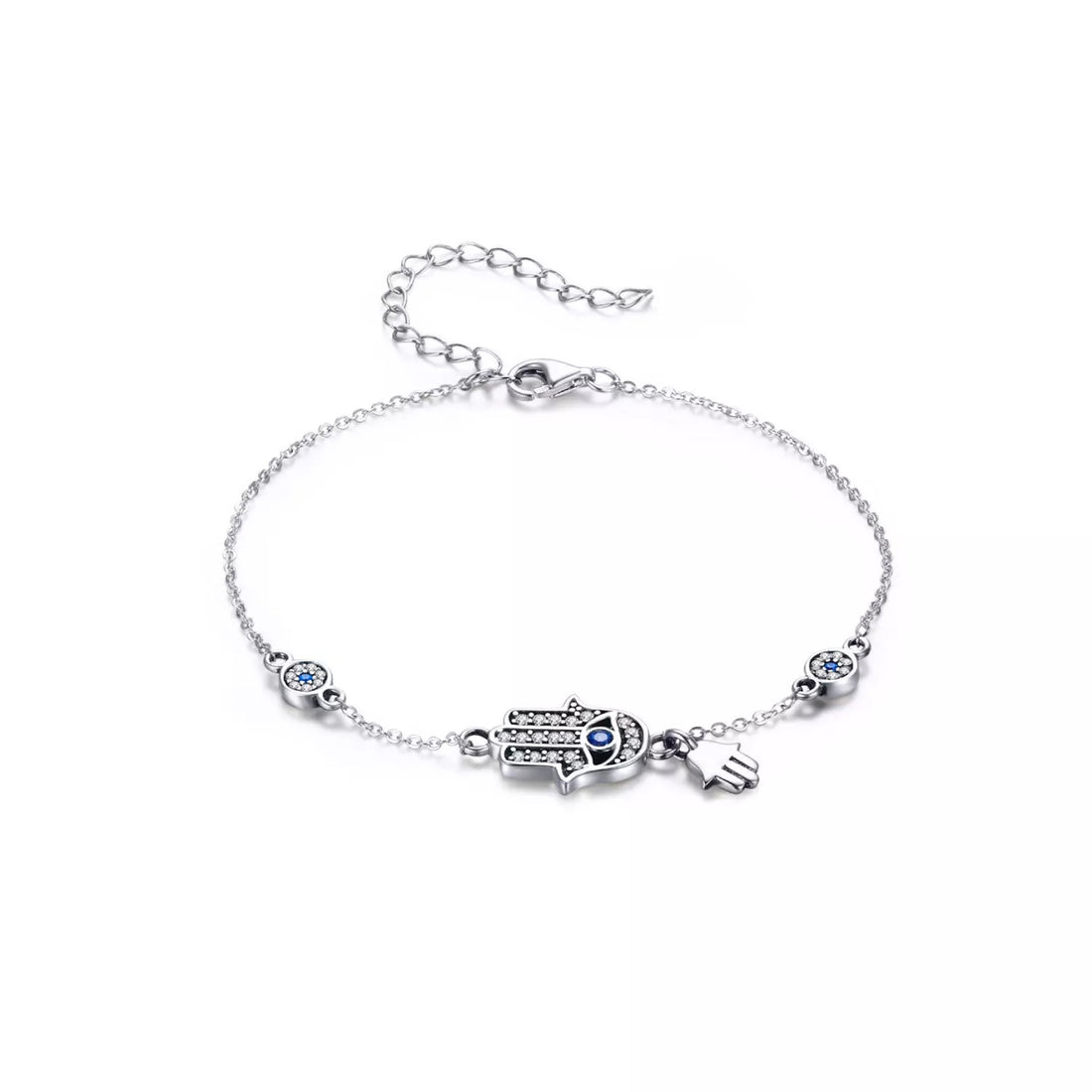 Bratara din argint Fatima Hand Chain, Argint 925, Pentru Femei