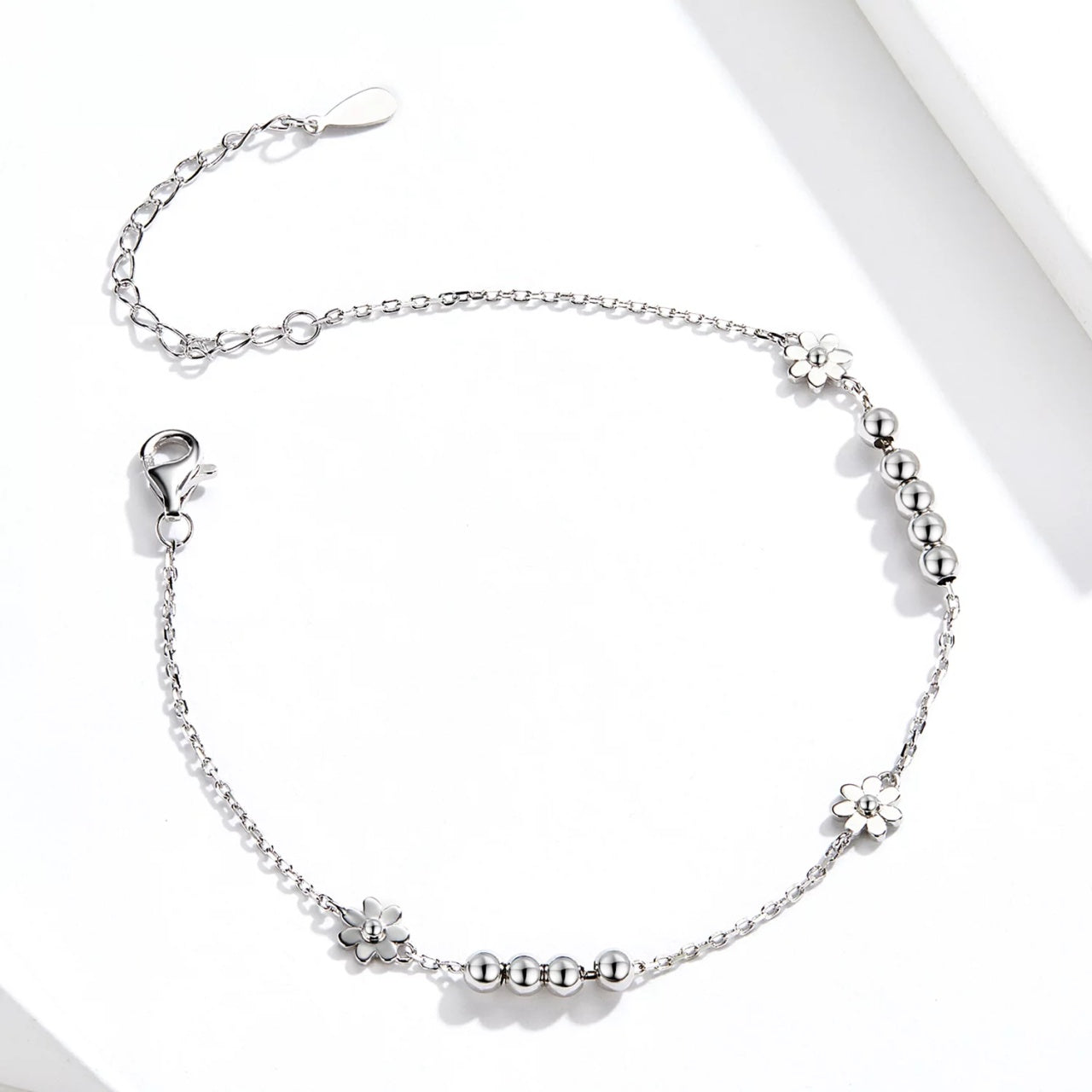 Bratara din argint Flower and Balls, Argint 925, Pentru Femei